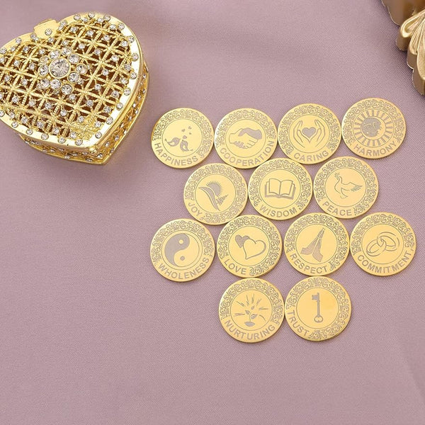 Personalized Custom Marry Coins - Arras Para Boda - Wedding Unity Coins Set