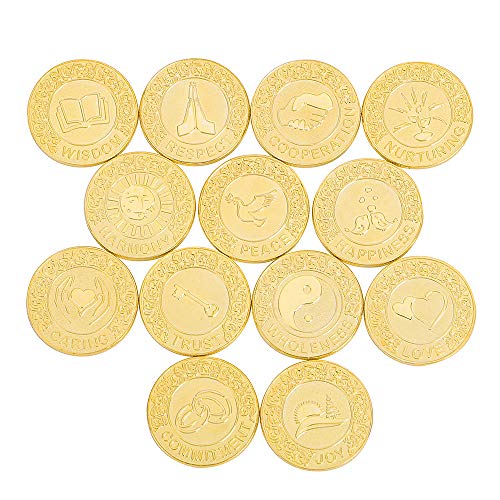 Marry Coins Wedding Unity Coins Set for Wedding Ceremony with Book Collection Box